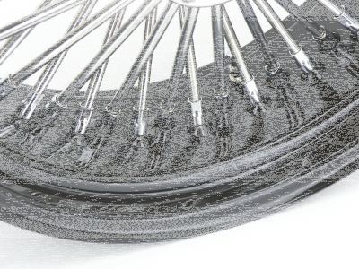 Black rim+hub Fat Daddy 18X3.5 50 (ES)