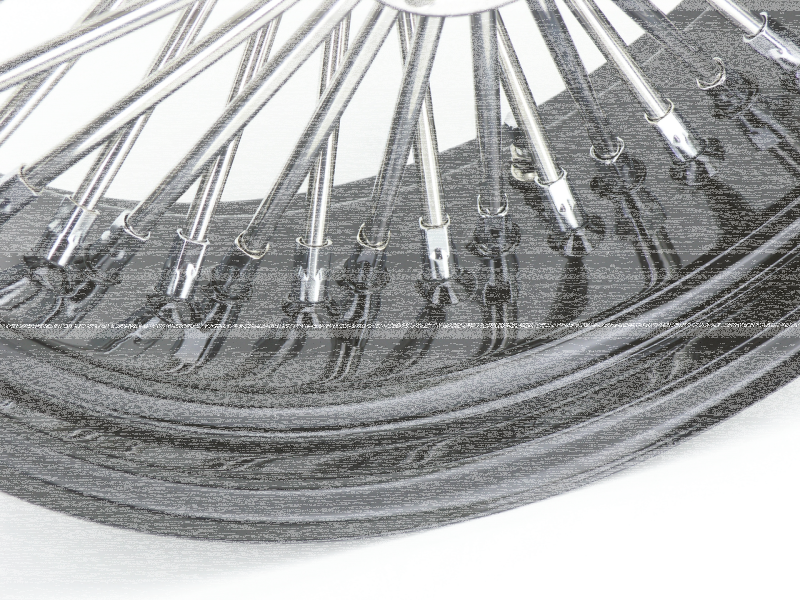 Black rim+hub Fat Daddy 17X3.5 50 (ES)