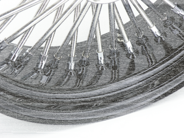 Black rim+hub Fat Daddy 18X3.5 50 (ES)