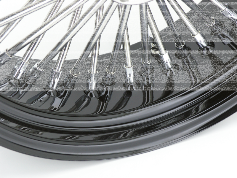 Black rim+hub Fat Daddy 18X3.5 50 (ES)