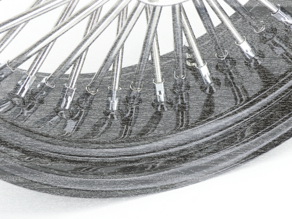 Black rim+hub Fat Daddy 18X3.5 50 (ES)