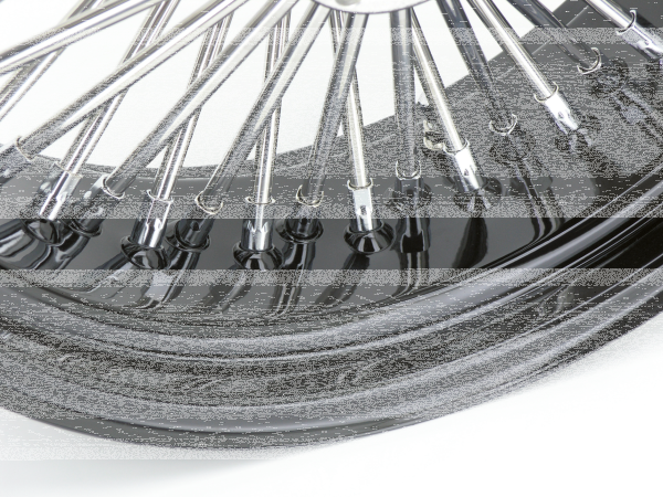 Black rim+hub Fat Daddy 16X5.5 50 (ES)