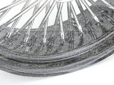 Black rim+hub Fat Daddy 17X3.5 50 (ES)