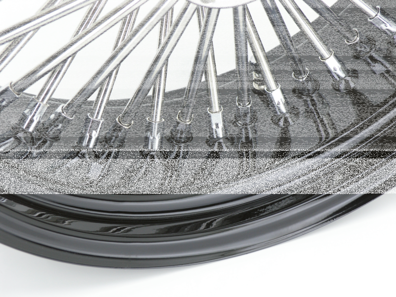 Black rim+hub Fat Daddy 18X3.5 50 (ES)