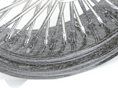 Black rim+hub Fat Daddy 18X3.5 50 (ES)