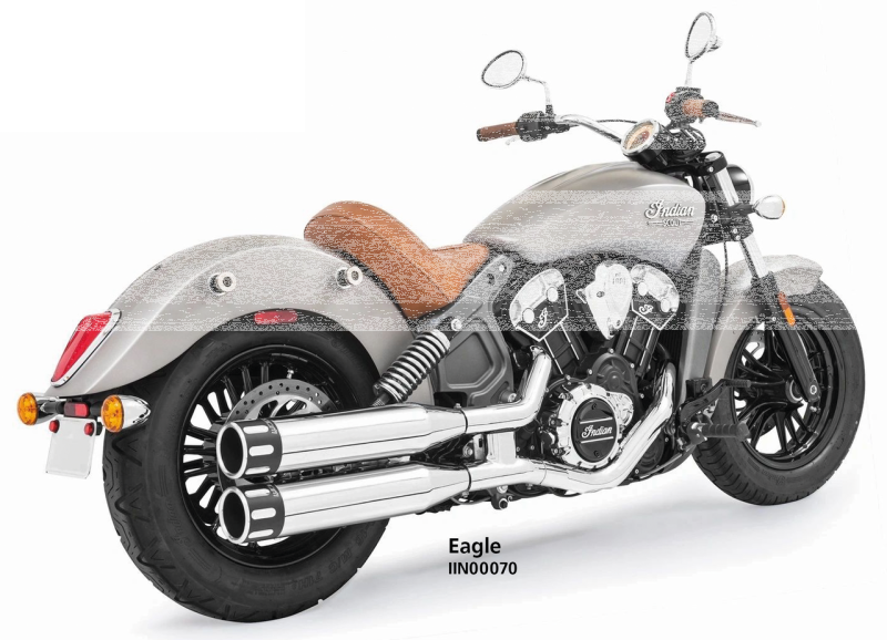 Freedom Eagle mufflers chr/blk ISC15-24 (ES)
