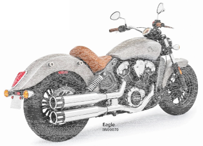 Freedom Eagle mufflers chr/blk ISC15-24 (ES)