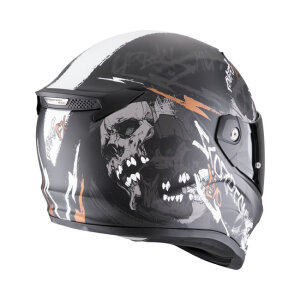 Scorpion Covert FX helmet skullz matt black-grey-gold Size XL
