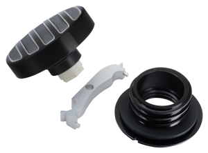 GZP black cut ribbed screw-in cap 82-e18 (GB)