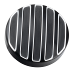GZP black cut ribbed screw-in cap 82-e18