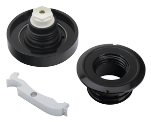 GZP black ribbed screw in cap 82-e18 (GB)