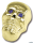 GZP Skull krommet Large gold blue eyes