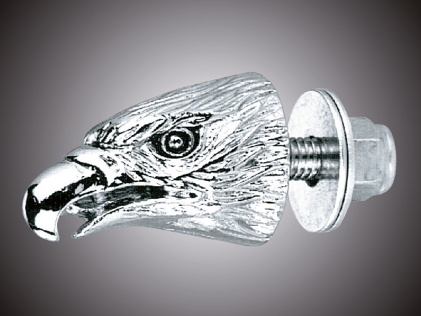 GZP Chrome Eagle head krommet red eyes (GB)