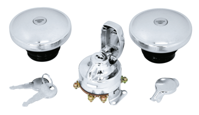 GZP Gascap set late  chr w/key+ig.switch (GB)