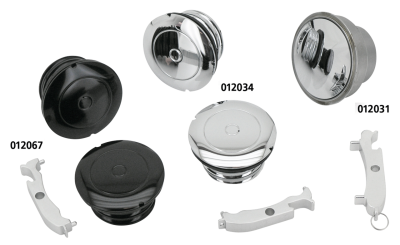 GZP Blk screw-in flush mnt gas cap Vente (GB)