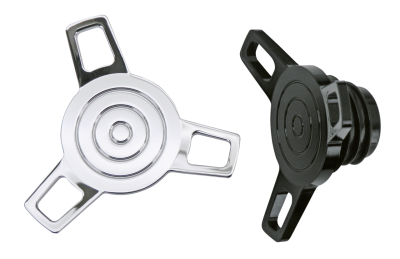 GZP Chrome cam style spinner cap vented