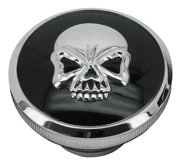 GZP Skull bk/chrome Gascap 97-e18 vented (GB)