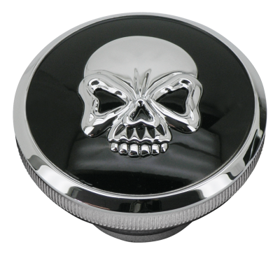 GZP Skull bk/chrome Gascap 97-e18 vented (GB)