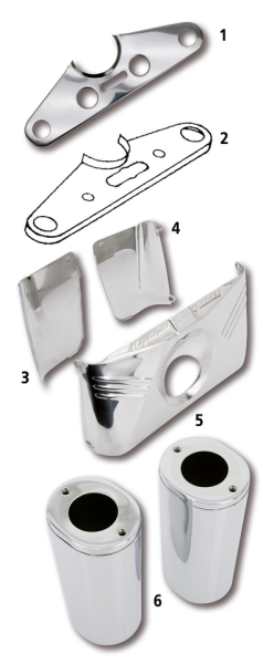 GZP Upper cvr wide-glide Stainl.3 1/2" c (GB)