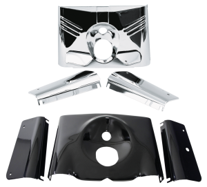 GZP Chrome headlight tins FLST