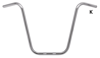 GZP Apehanger 18" rise with dimple (GB)