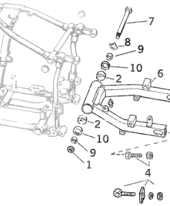GZP 10pck Brake line/cable clip #38712-6 (GB)