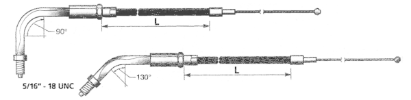 GZP Black BT81 LN=37" 135dgr throttle (GB)