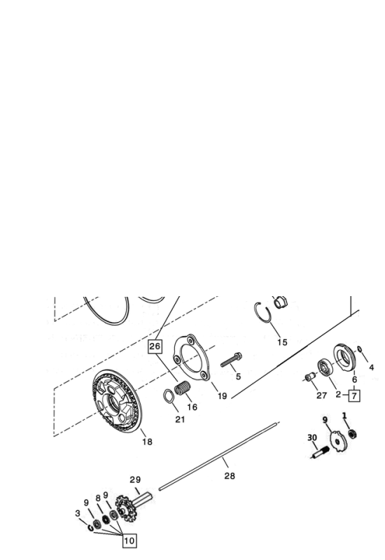 GZP Clutch adjusting screw #37090-98 (GB)