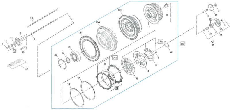 GZP Clutch basket assembly TC11-17 (GB)