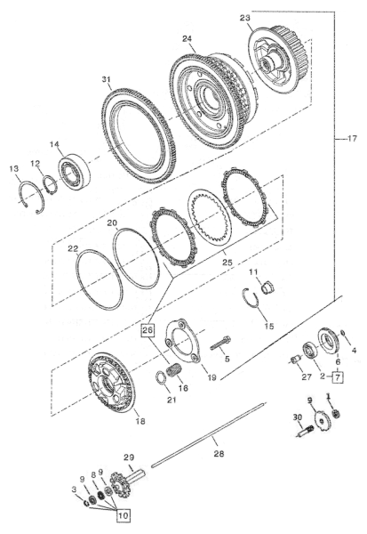Inner Clutch hub FLH/T17-UP (GB)
