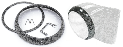 Black 7" headlight trim ring (GB)