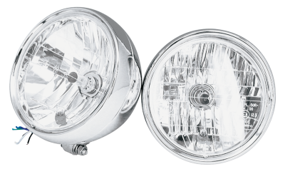 GZP Custom headlight 7" facet cut bottom (GB)