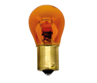 GZP Amber glass bulb BA15S 1156 socket (GB)