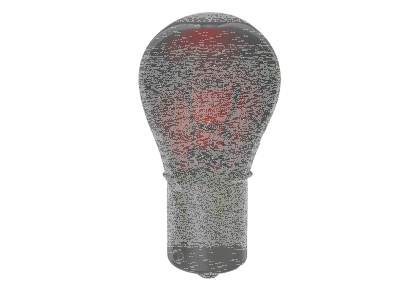 GZP Red glass bulb BAY15D 1157 socket (GB)