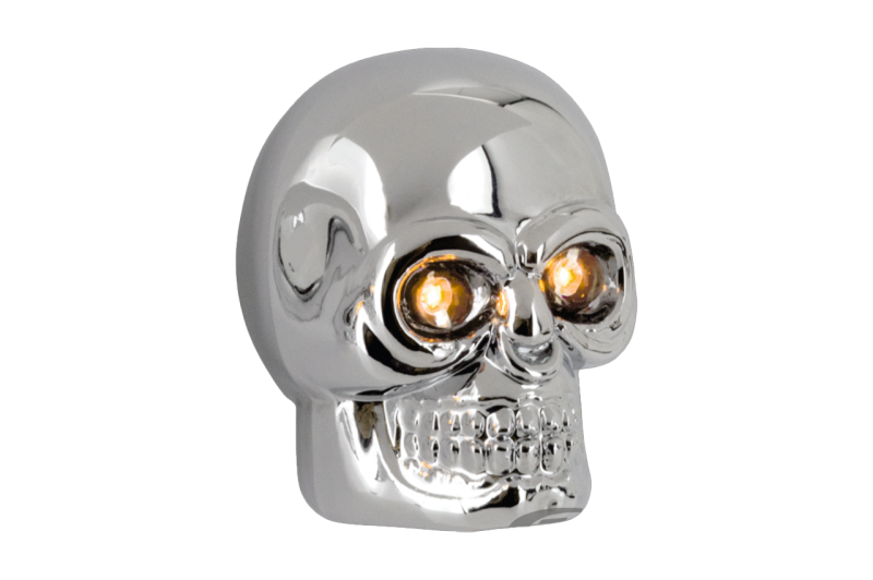 GZP Cobalt large chr skulls amber LEDs (GB)