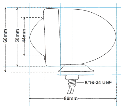 GZP Bullet light amber dual filament bul (GB)