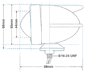 GZP 3 winged bullet light red single fil (GB)