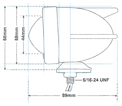 GZP 3 winged bullet light red dual fi (GB)