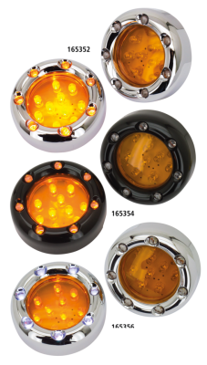 GZP Chr Duo led amber lens deuce light (GB)