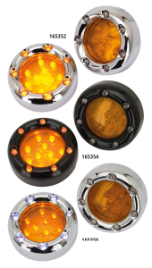 GZP Chr Duo led amber lens deuce light (GB)