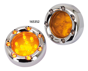 GZP Chr Duo led amber lens deuce light (GB)