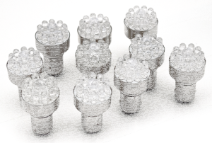 GZP 10pck LED bulb 12V amber dual (GB)
