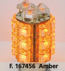 GZP SINGLE 360 DEGR 18-LED BULB AMBER BA (GB)