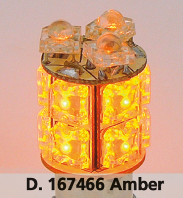 GZP 360 DEGREE 13 X LED BULB AMBER BA15S (GB)
