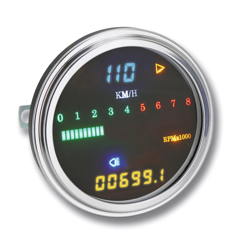 GZP Full digital KPH speedo/tacho cabled (GB)