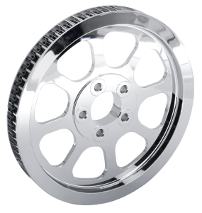 GZP Chrome 8-Spoke 66T 1" belt sprocket
