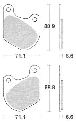 SBS HF Brake Pads XL77-up (GB)