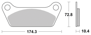 SBS HF Brake Pads FLT80-up rear