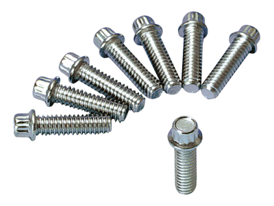 Chrome 12-Pnt screws 1/4-20x7/8", set/8 (GB)