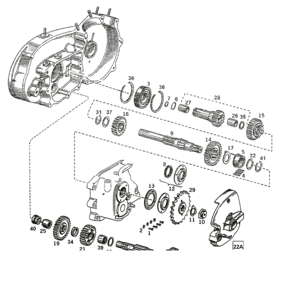 Countershaft needle bearing closed 54-90 (GB)